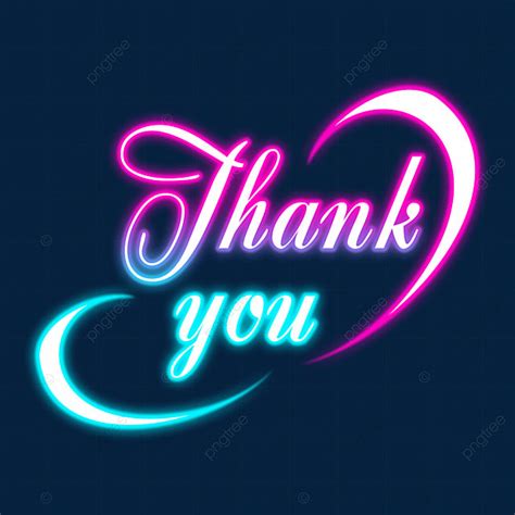 Thank You Neon PNG Image, Thank You Neon Text Style, Logo, Banner, Invitation PNG Image For Free ...