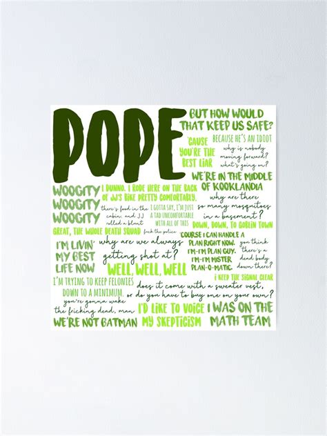 "Pope Outer Banks Quotes" Poster for Sale by Sofia Ong | Redbubble