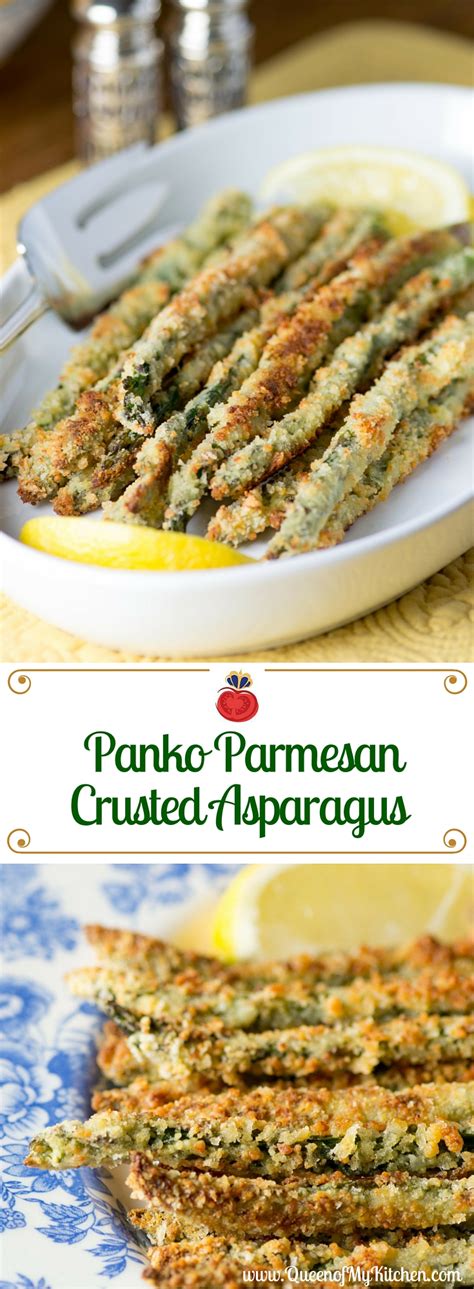 Panko Parmesan Crusted Asparagus - Queen of My Kitchen