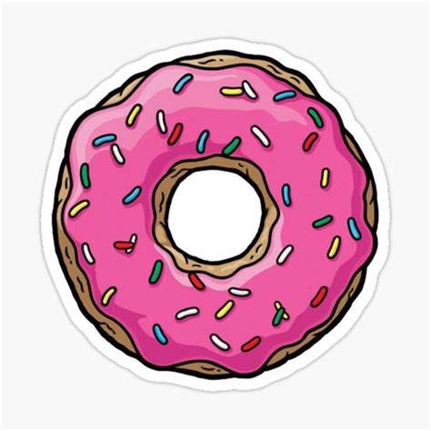 Simpsons Stickers for Sale | Donut drawing, Donut cartoon, Donut art