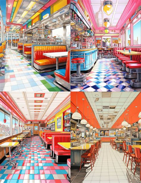 Classic Diner Coloring Pages 25 Instant Download PDF Pages Coloring ...