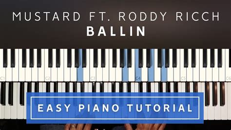 Mustard - Ballin ft. Roddy Ricch EASY PIANO TUTORIAL - Piano Understand