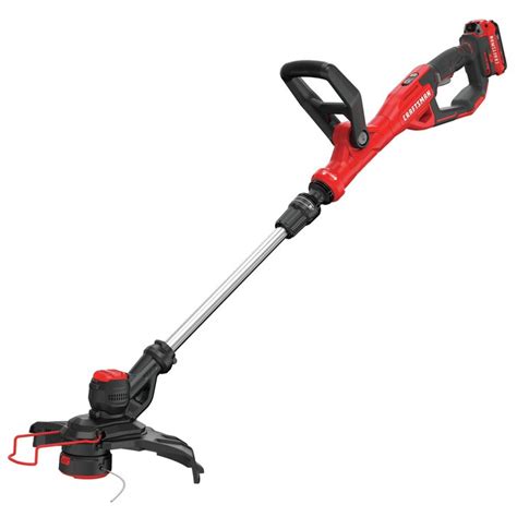 CRAFTSMAN V20 20-Volt Max 13-in Straight Cordless String Trimmer with ...