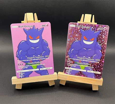 Buff Gengar Custom Pokemon Card Valentines Gift for Him - Etsy Ireland