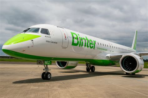 Binter receives the first Embraer E195-E2 powered by Pratt & Whitney GTF™