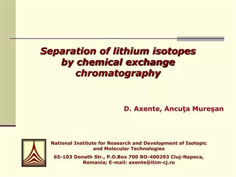 PPT - Separation of lithium isotopes by chemical exchange chromatography PowerPoint Presentation ...