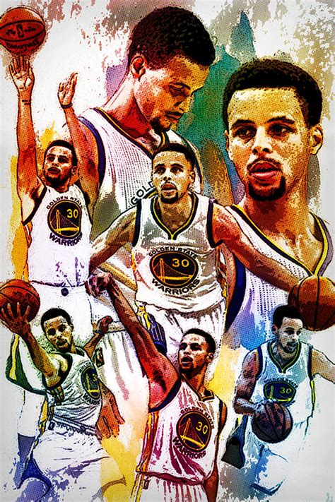 Steph Curry The Goat Poster Painting by Jose Lugo