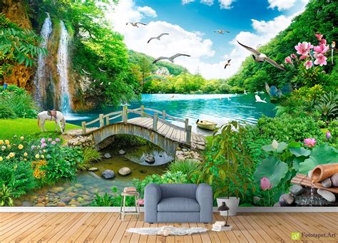 Nature Wallpaper & Wall Murals - Nature, Waterfall | Fototapet.art ...