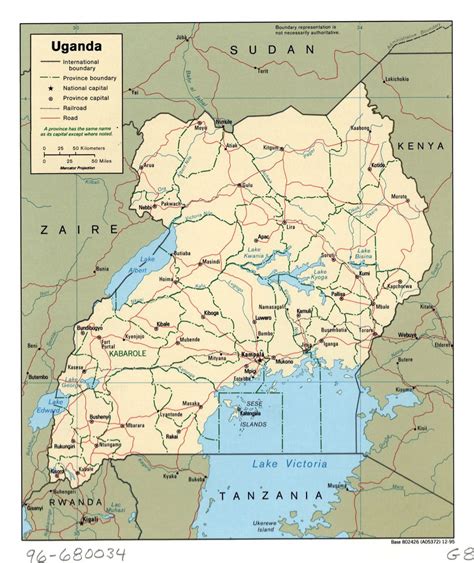 Large detailed political and administrative map of Uganda with roads ...