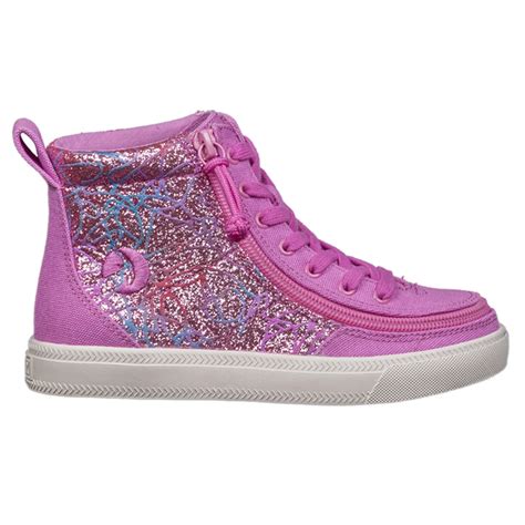 Billy Kid's Classic Lace Heights Pink Printed Canvas | Laurie's Shoes