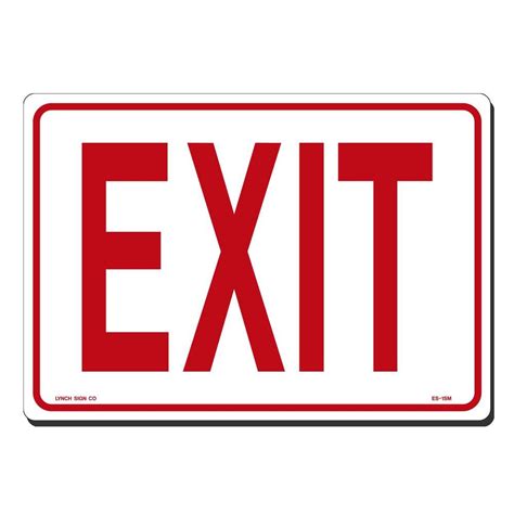 Lynch Sign 10 in. x 7 in. Exit Sign Printed on More Durable, Thicker ...