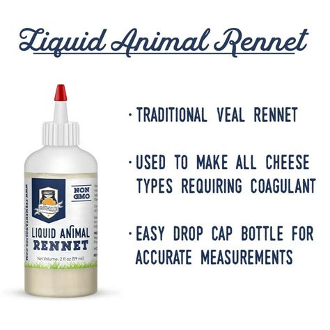 Liquid Animal Rennet For Cheese Making Milk Coagulant Make, 48% OFF