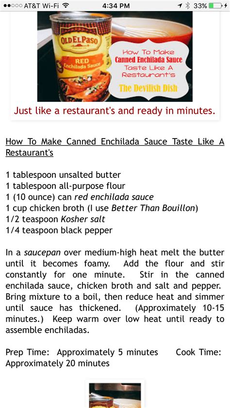 How to make canned enchilada sauce better Homemade Sauce Recipes ...