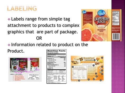 Packaging and labeling