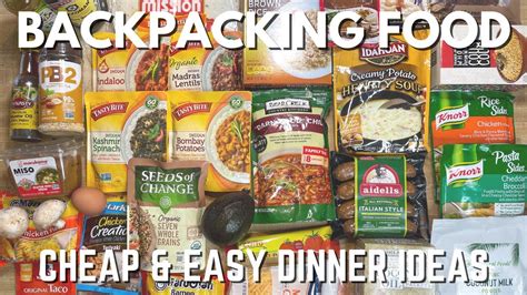 GROCERY STORE BACKPACKING FOOD | Cheap & Easy Dinner Ideas - Camping Alert