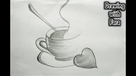 Cup plate drawing with pencil shading || for beginners ||step by step #pencilshading - YouTube