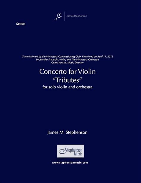 Violin Concerto “Tributes” – Stephenson Music