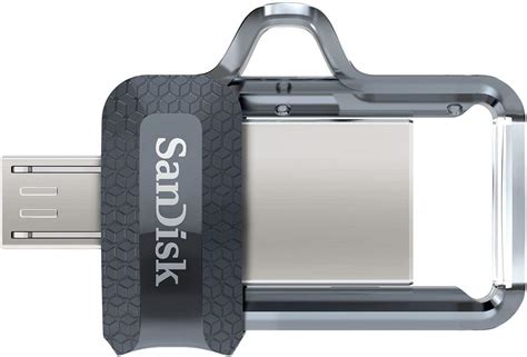 SanDisk Ultra 256GB USB 3.0, Micro USB Flash Drive Gray / Transparent ...