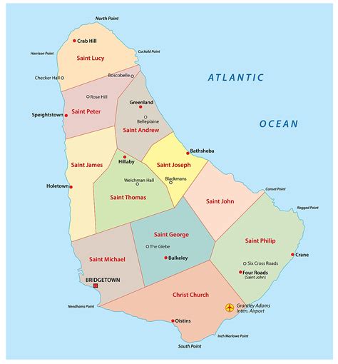 Printable Barbados Map