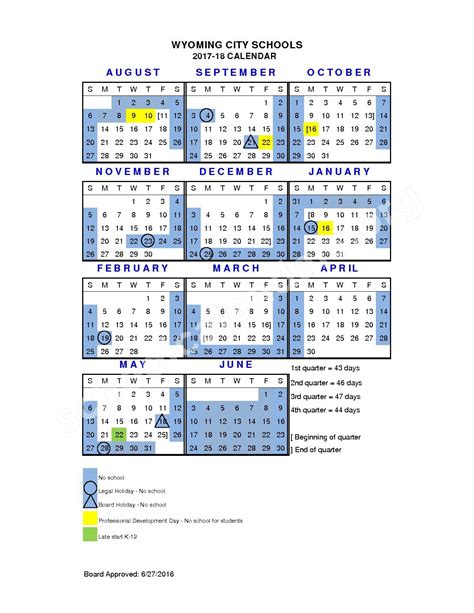 Wyoming City Schools Calendars – Wyoming, OH