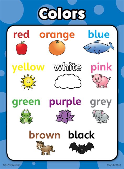 Colours Chart For Preschool