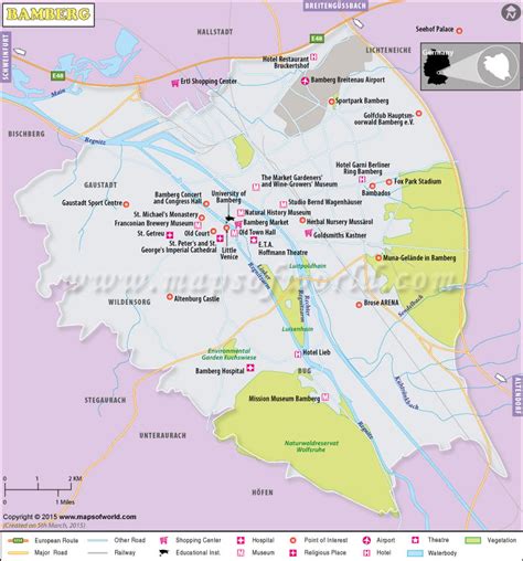 Bamberg Map, City Map of Bamberg, Germany