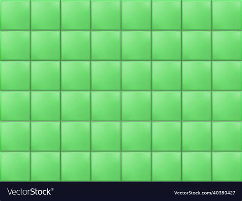 Subway square tile pattern light green seamless Vector Image