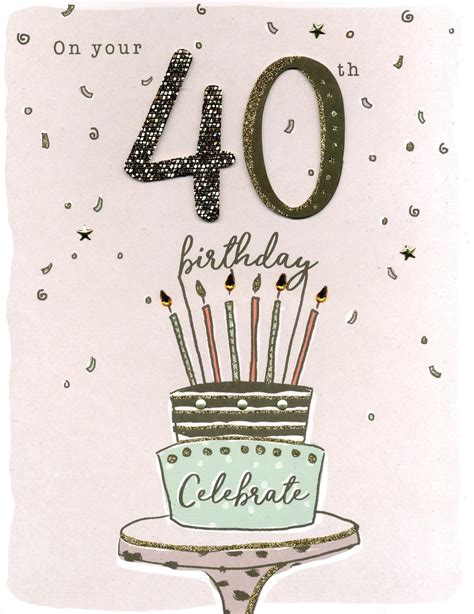 On Your 40th Birthday Gigantic Greeting Card A4 Sized Cards | Cards