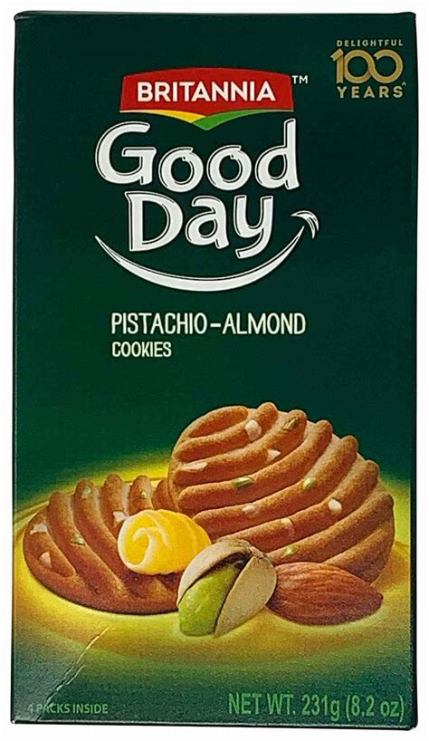 Buy Britannia Good Day Badam Pista Almond Biscuits 8.2 Oz | India Cash Carry Sunnyvale - Quicklly