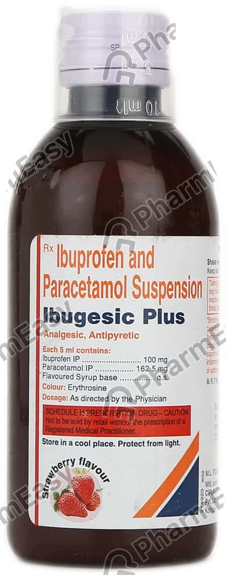 Ibugesic Plus Strawberry Flavour Suspension 100ml: Uses, Side Effects, Price & Dosage | PharmEasy