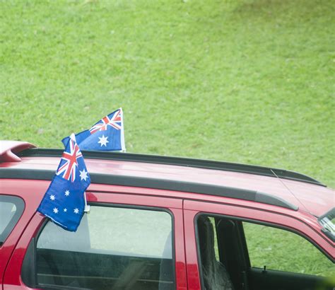 Photo of aussie car flags | Free australian stock images