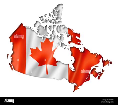 Canadian flag map Stock Photo - Alamy