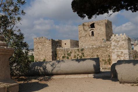 Lebanon: the Historic Village Byblos with the Castle and the Amp Stock ...