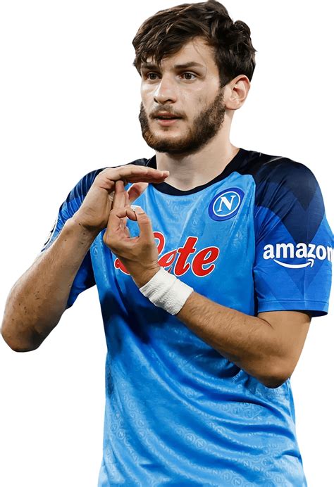 Khvicha Kvaratskhelia Napoli football render - FootyRenders