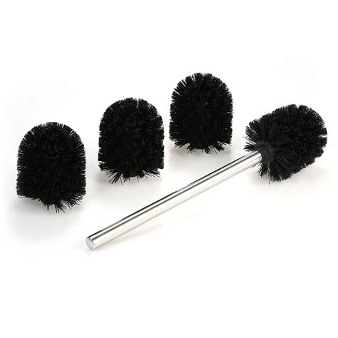 Aliexpress.com : Buy Toilet Brush Set WC Toilet Brush with 4 Replaceable Brush Head Black ...