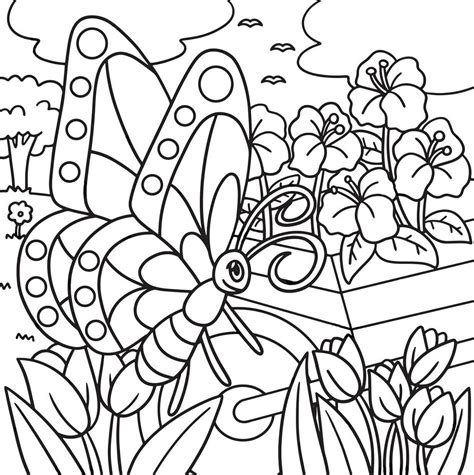 Butterfly Garden coloring page - Download, Print or Color Online for Free