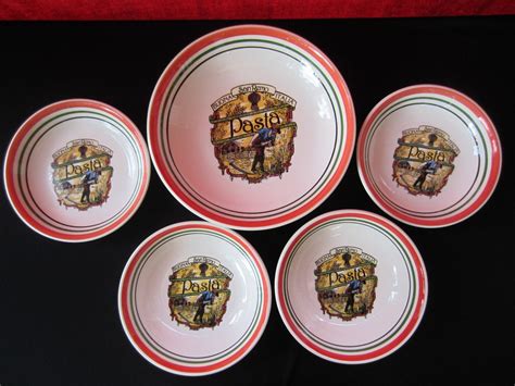 Vintage Italian Pasta Bowl Set Italy San by SarasotaVintageWorld