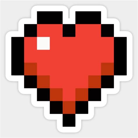 Minecraft Heart - Minecraft - Sticker | TeePublic