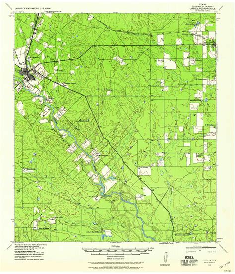 Cotulla, Texas 1940 () USGS Old Topo Map Reprint 15x15 TX Quad 108881 - OLD MAPS