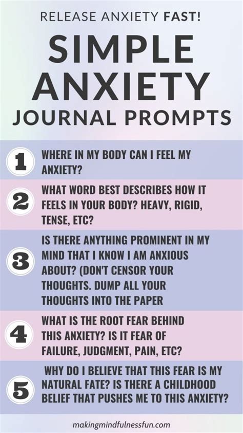 83 Journal Prompts For Anxiety » Making Mindfulness Fun