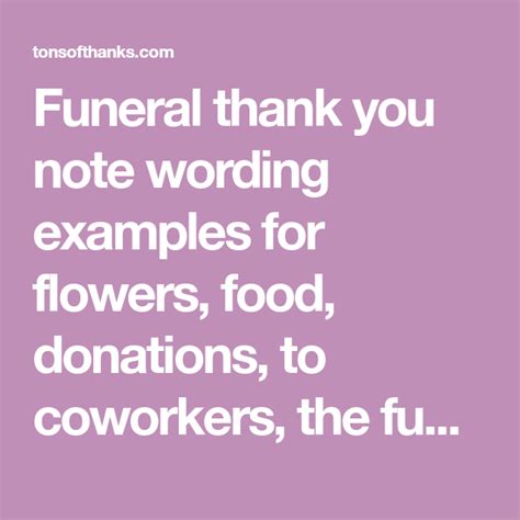 49 Funeral Thank You Note Wording Examples | Funeral thank you notes, Thank you note wording ...