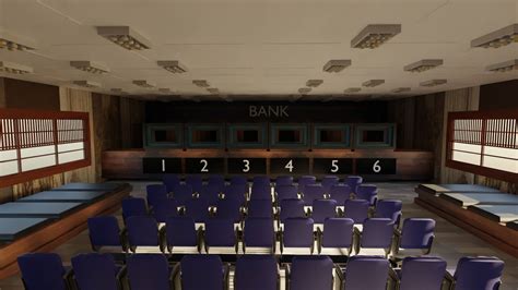 Bank Interior - 3D Model by militarymodels99