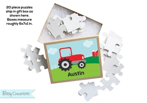 Personalized Tractor Puzzle for Kids