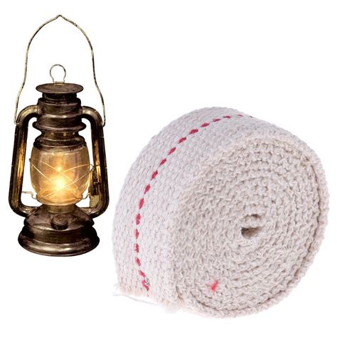 Premium Oil Lamp Mate Flat Cotton Oil Lantern Kerosene Lamp Wick Red Stitch 0.79in Wide 3.3ft ...