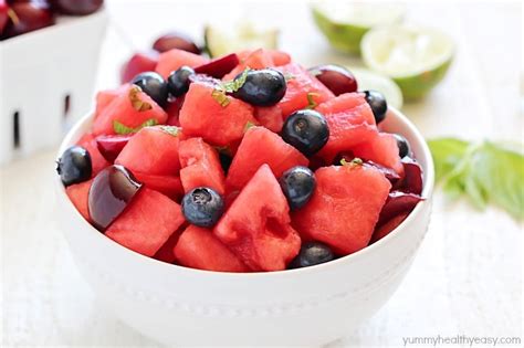 Watermelon Fruit Salad - Yummy Healthy Easy