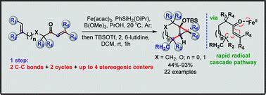 Catalytic radical cascade cyclization of alkene-tethered enones to ...