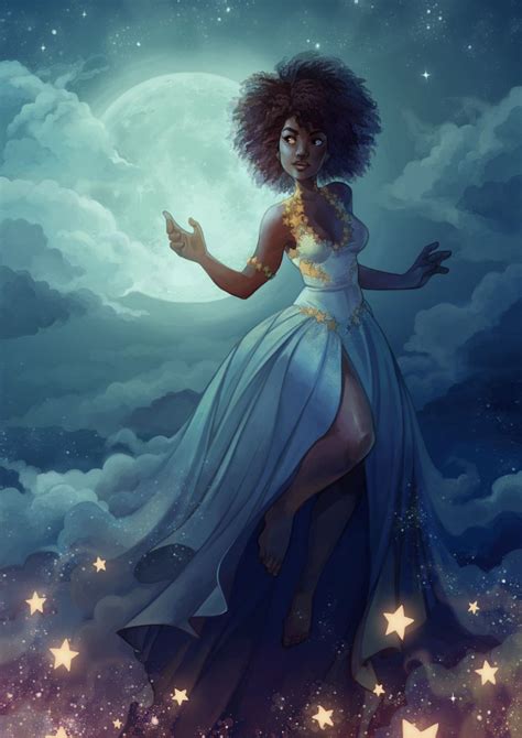 baewall: She is the sky, she is the stars. ... | My Messy Mind Place | Black love art, Art girl ...