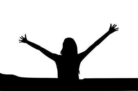 Silhouette Of Woman Praising God at GetDrawings | Free download