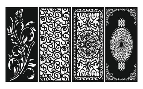 Decorative floral patterns, geometric template for cnc laser cutting 16939823 Vector Art at Vecteezy