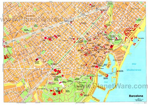 13 Simple Barcelona Map With Attractions - BuzzPaper